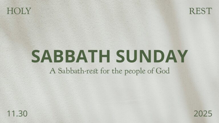 Sabbath Sunday