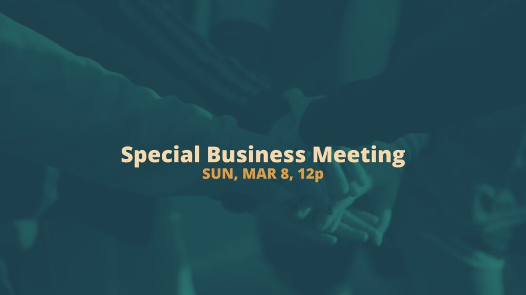 2026 Special Business Meeting BANNER